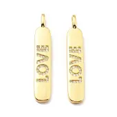 Brass Micro Pave Clear Cubic Zirconia Pendants
