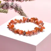 Carnelian(Dyed) Chips Stretch Bracelets