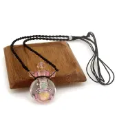 Lampwork Perfume Bottle Necklace with Ropes
