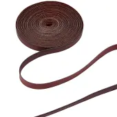GORGECRAFT 5.5Yds 10mm Flat Genuine Leather Cord String Leather Shoelace Boot Lace Strips Cowhide Braiding String Roll for Jewelry Making...