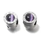 Rack Plating Alloy Glass European Beads