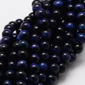 Natural Tiger Eye(Dyed & Heated) Round Beads Strands