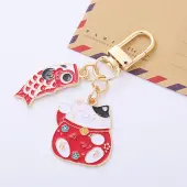 Alloy Enamel Pendant Keychain