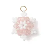 Glass Seed Beaded Snowflake Pendants
