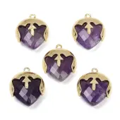 Natural Amethyst Faceted Pendants
