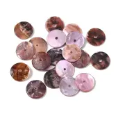 Spray Painted Natural Akoya Shell Disc Charms