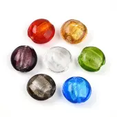 Handmade Silver Foil Glass Beads