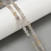 Natural Grey Agate Beads Strands