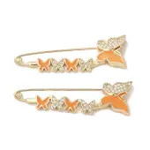 Real 18K Gold Plated Brass with Rhinestone Brooches