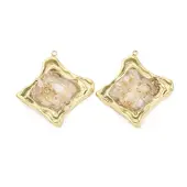 304 Stainless Steel Pave Natural Quartz Crystal Pendants