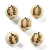 Halloween Printed Schima Wood European Beads