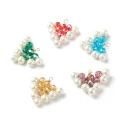 Electroplate & Pearlized Glass Beads Pendants