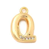 Brass Micro Pave Cubic Zirconia Charms