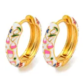 Rack Plating Brass Hoop Earrings