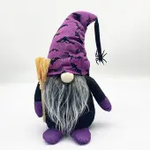 Cloth Gnome with Spider/Bat Sculpture Ornament