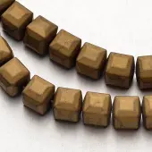Electroplate Non-magnetic Synthetic Hematite Bead Strands