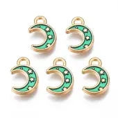 Light Gold Plated Alloy Enamel Pendants