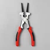 Multifunctional Carbon Steel Welding Pliers with Red Rubber Handles