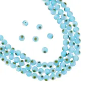 NBEADS About 147 Pcs Lampwork Glass Evil Eye Beads