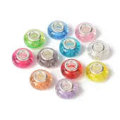 Rondelle Resin European Beads