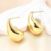 Rack Plating Brass Twist Teardrop Stud Earrings for Women