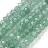 Dyed Natural Malaysia Jade Rondelle Beads Strands