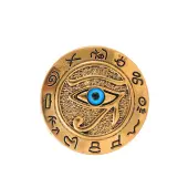 Eye of Ra Alloy & Plastic Brooch Pin