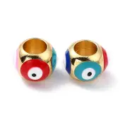 Real 18K Gold Plated Brass European Beads