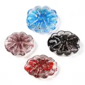 Luminous Handmade Gold Sand Lampwork Beads