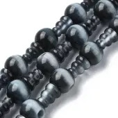 Cat Eye 3-Hole Guru Bead Strands