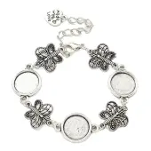 Antique Silver Plated Alloy Link Chain Bracelet Making