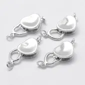 Anti-Tarnish Rhodium Plated 925 Sterling Silver Box Clasps