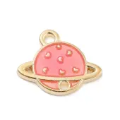 Light Gold Plated Alloy Enamel Pendants