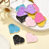 12Pcs 6 Colors Alloy Enamel Pendants