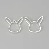 Alloy Open Back Bezel Pendants