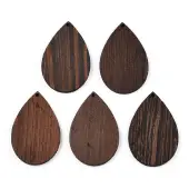 Natural Wenge Wood Pendants