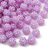 AB-Color Resin Rhinestone Beads