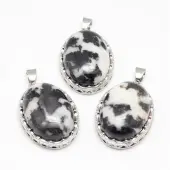 Natural Zebra Jasper Pendants