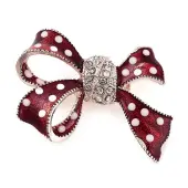 Zinc Alloy Crystal Rhinestone Bowknot Brooches