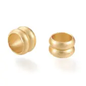 Matte Brass European Style Beads