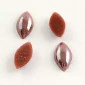 Pearlized Plated Opaque Glass Cabochons