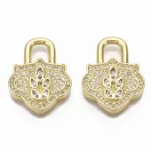 Brass Micro Pave Cubic Zirconia Pendants