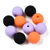 Rubberized Style Imitated Silicone Acrylic Beads