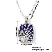 Minimalist Brass Enamel Star Pendant Dapped Chain Necklaces for Women