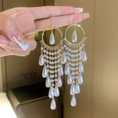 Alloy Crystal Rhinestone Chandelier Earrings