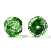 Handmade Silver Foil Lampwork Beads