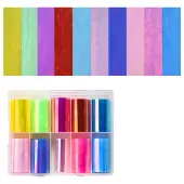 10 Colors Nail Art Transfer Stickers
