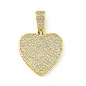 Rack Plating Brass Pave Cubic Zirconia Pendants