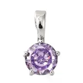 Brass Micro Pave Cubic Zirconia Charms