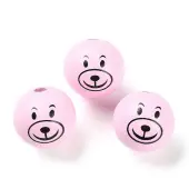 Spray Painted Natural Wood European Beads